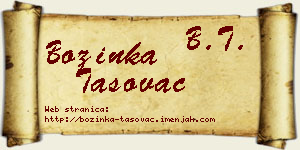 Božinka Tasovac vizit kartica